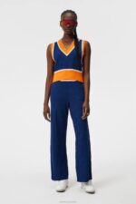 Barbados Knitted Vest Estate Blue Women J.Lindeberg Clothing 66XF1771 - Image 2