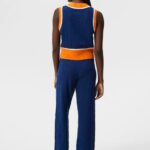 Barbados Knitted Vest Estate Blue Women J.Lindeberg Clothing 66XF1771