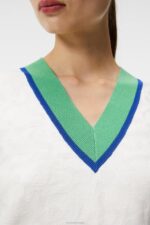 Barbados Knitted Vest White Women J.Lindeberg Clothing 66XF1770 - Image 3