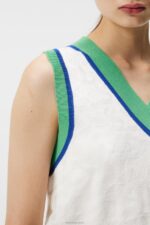 Barbados Knitted Vest White Women J.Lindeberg Clothing 66XF1770 - Image 4