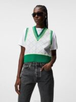 Barbados Knitted Vest White Women J.Lindeberg Clothing 66XF1837