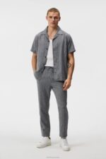 Baron Linen Structure Pants Navy Men J.Lindeberg Clothing 66XF1121 - Image 2