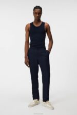 Baron Tencel Linen Pants Navy Men J.Lindeberg Clothing 66XF1128 - Image 2
