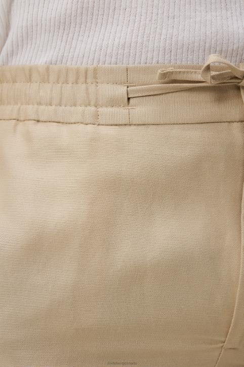 Baron Tencel Linen Shorts Safari Beige Men J.Lindeberg Clothing 66XF1125 - Image 4