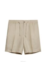 Baron Tencel Linen Shorts Safari Beige Men J.Lindeberg Clothing 66XF1125 - Image 5
