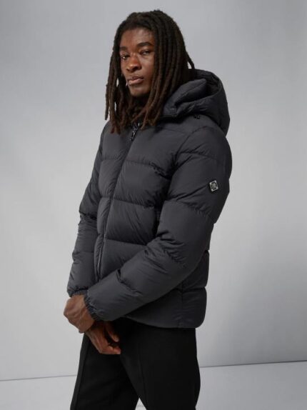 Barrell Down Jacket Black Men J.Lindeberg Clothing 66XF2412