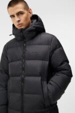 Barrell Down Jacket Black Men J.Lindeberg Clothing 66XF919 - Image 3