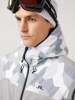 Base Camp Ski Jacket Grey Camo Men J.Lindeberg Clothing 66XF2476 - Image 3