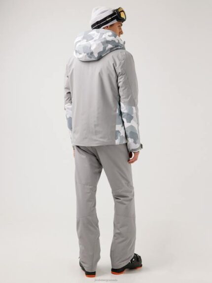 Base Camp Ski Jacket Grey Camo Men J.Lindeberg Clothing 66XF2476