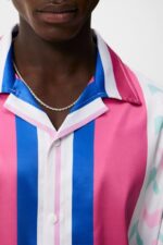 Bay Shirt Pink Painted Bridge Men J.Lindeberg Clothing 66XF140 - Image 4