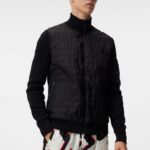 Beck Knitted Hybrid Jacket Black Men J.Lindeberg Clothing 66XF997