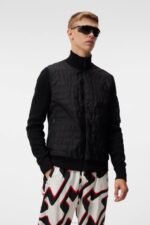 Beck Knitted Hybrid Jacket Black Men J.Lindeberg Clothing 66XF997