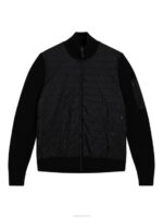 Beck Knitted Hybrid Jacket Black Men J.Lindeberg Clothing 66XF997 - Image 6