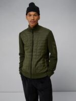 Beck Knitted Hybrid Jacket Forest Green Men J.Lindeberg Clothing 66XF2299