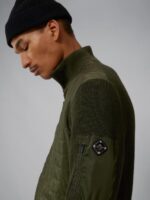 Beck Knitted Hybrid Jacket Forest Green Men J.Lindeberg Clothing 66XF2299 - Image 4