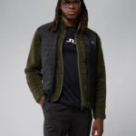 Becket Hybrid Zip Vest Black Men J.Lindeberg Clothing 66XF2298