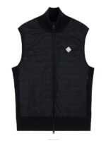 Becket Hybrid Zip Vest Black Men J.Lindeberg Clothing 66XF2298 - Image 5