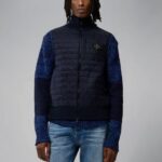 Becket Hybrid Zip Vest Navy Men J.Lindeberg Clothing 66XF2297