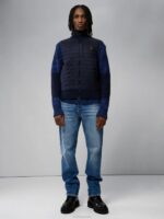 Becket Hybrid Zip Vest Navy Men J.Lindeberg Clothing 66XF2297 - Image 3