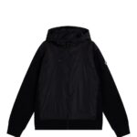 Ben Hybrid Knitted Jacket Black Men J.Lindeberg Clothing 66XF1051