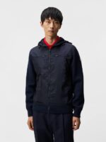 Ben Hybrid Knitted Jacket Navy Men J.Lindeberg Clothing 66XF1050