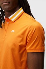 Ben Polo Russet Orange Men J.Lindeberg Clothing 66XF214 - Image 3