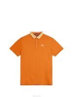 Ben Polo Russet Orange Men J.Lindeberg Clothing 66XF214 - Image 4