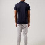 Benga Print Golf Top Navy Men J.Lindeberg Clothing 66XF2127