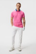 Benji Polo Azalea Pink Men J.Lindeberg Clothing 66XF150 - Image 2