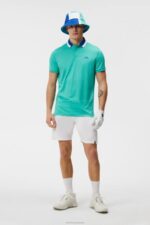 Benji Polo Bright Aqua Men J.Lindeberg Clothing 66XF149 - Image 2