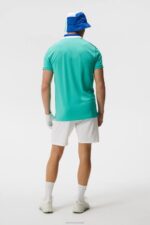 Benji Polo Bright Aqua Men J.Lindeberg Clothing 66XF149