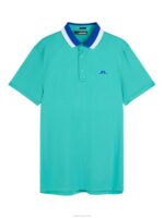 Benji Polo Bright Aqua Men J.Lindeberg Clothing 66XF149 - Image 4