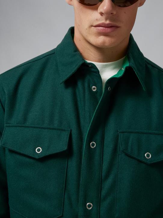 Big Bridge Reversible Overshirt Ponderosa Pine Men J.Lindeberg Clothing 66XF2428 - Image 3