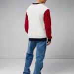 Blocked Cardigan Barbados Cherry Men J.Lindeberg Clothing 66XF2348