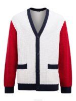 Blocked Cardigan Barbados Cherry Men J.Lindeberg Clothing 66XF2348 - Image 4