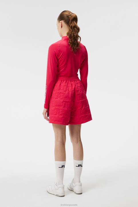 Blossom Padded Shorts Rose Red Women J.Lindeberg Clothing 66XF1698 - Image 2