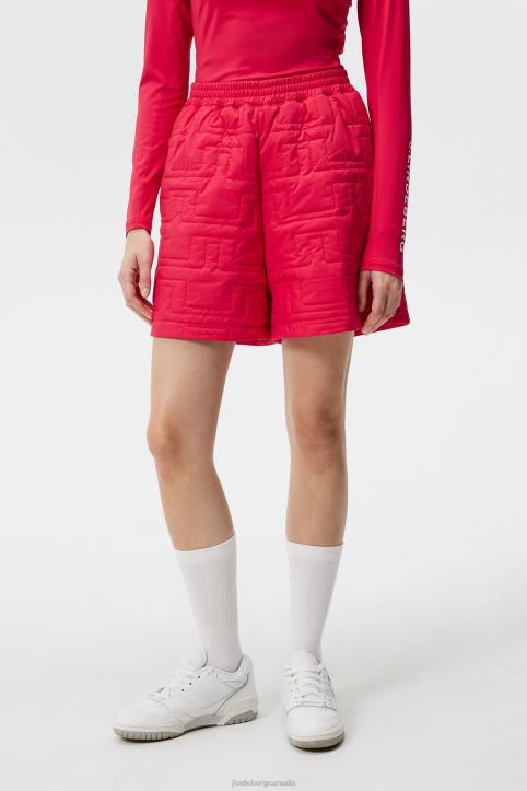 Blossom Padded Shorts Rose Red Women J.Lindeberg Clothing 66XF1698 - Image 1