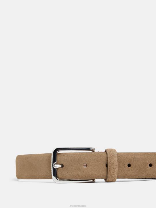 Bobby Suede Belt Tiger Brown Men J.Lindeberg Accessory 66XF1278 - Image 2