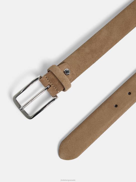 Bobby Suede Belt Tiger Brown Men J.Lindeberg Accessory 66XF1278 - Image 1