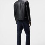 Boris Biker Jacket Black Men J.Lindeberg Clothing 66XF931