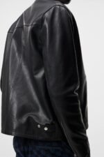 Boris Biker Jacket Black Men J.Lindeberg Clothing 66XF931 - Image 4