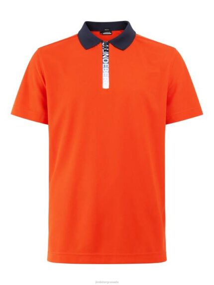 Brayden Golf Polo Tangerine Tango Men J.Lindeberg Clothing 66XF2102