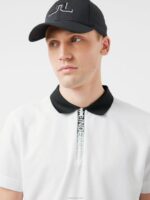 Brayden Golf Polo White Men J.Lindeberg Clothing 66XF2100 - Image 4