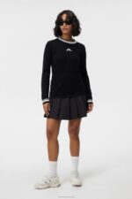 Bree Knitted Sweater Black Women J.Lindeberg Clothing 66XF1768 - Image 3