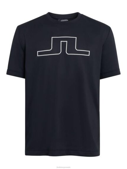Bridge Graphic T-shirt Black Men J.Lindeberg Clothing 66XF2152