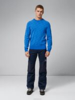 Bridge Monogram Sweater Nautical Blue Men J.Lindeberg Clothing 66XF2345 - Image 2