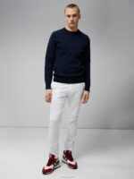 Bridge Monogram Sweater Navy Men J.Lindeberg Clothing 66XF2344 - Image 2