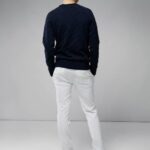 Bridge Monogram Sweater Navy Men J.Lindeberg Clothing 66XF2344