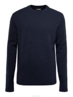 Bridge Monogram Sweater Navy Men J.Lindeberg Clothing 66XF2344 - Image 4