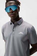 Bridge Polo Grey Melange Men J.Lindeberg Clothing 66XF53 - Image 3